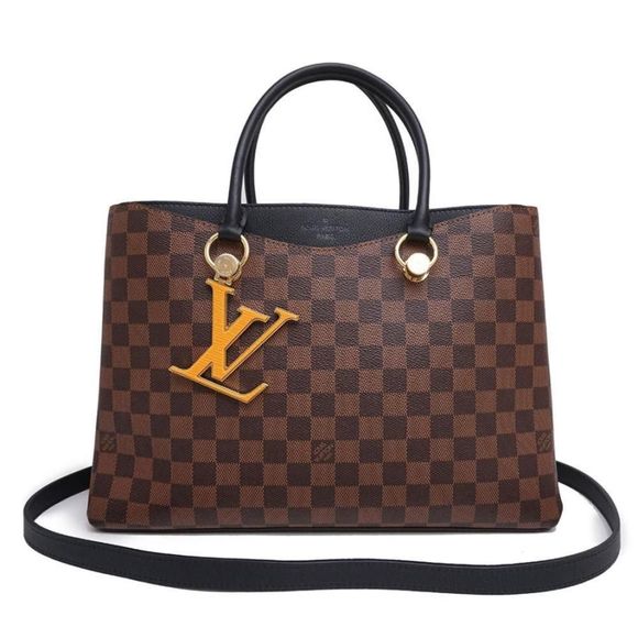 Louis Vuitton Riverside Diagonal Damier Ebene Shoulder Bag - Picture 1 of 11
